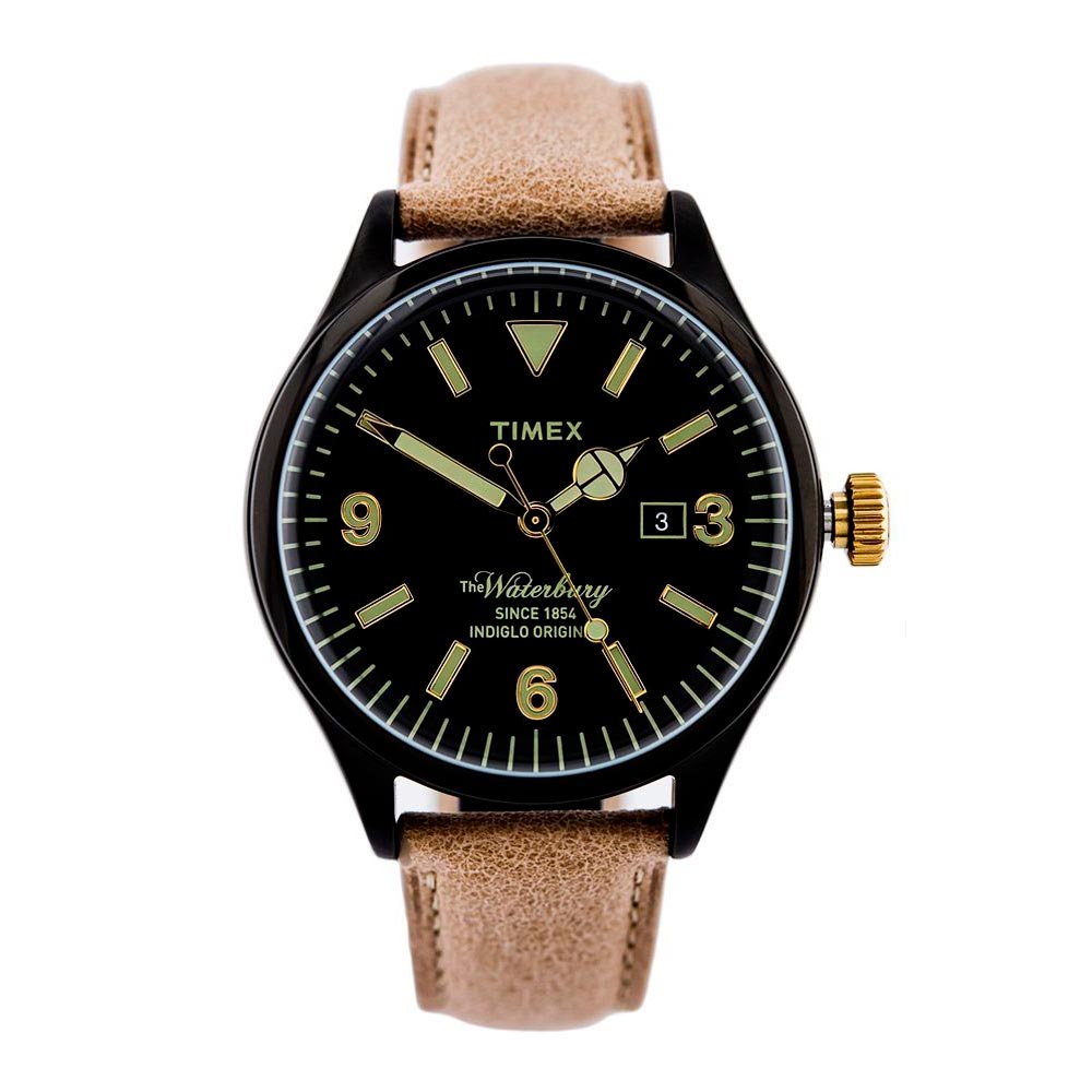Reloj Análogo Timex TW2P74900 The Waterbury Indiglo Cuero  - Dando la Hora