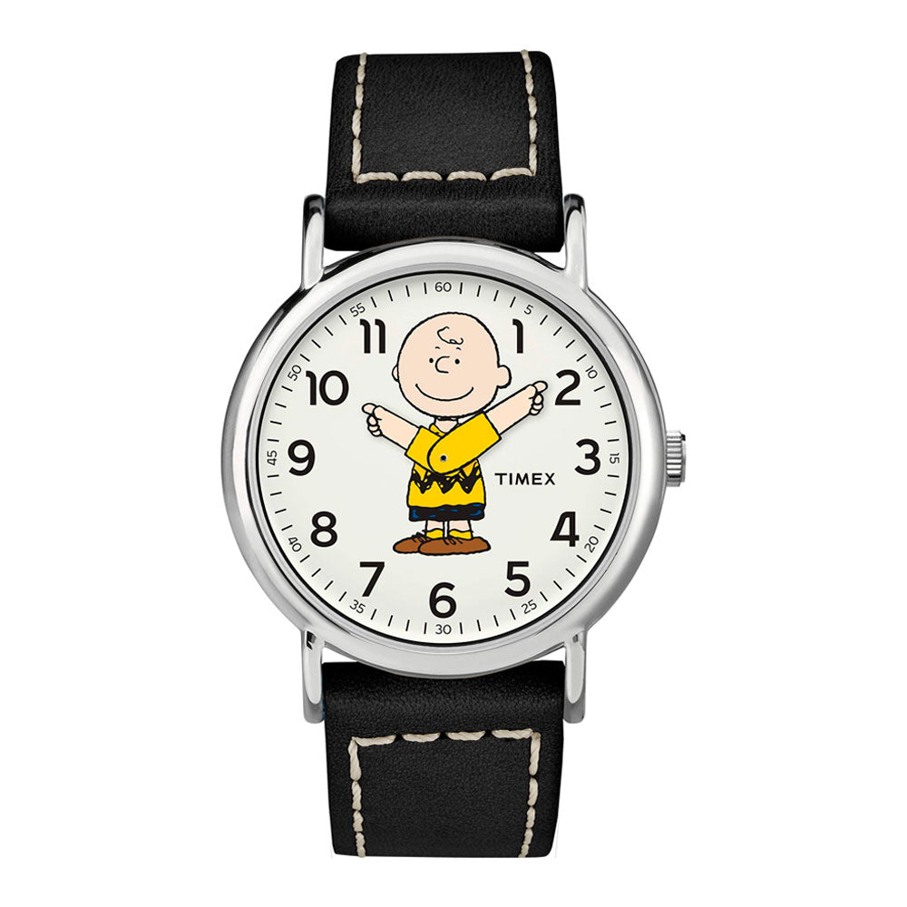 Reloj Análogo Timex Weekender Serie Peanuts x Charlie Brown 38mm Cuero [EXCLUSIVO]