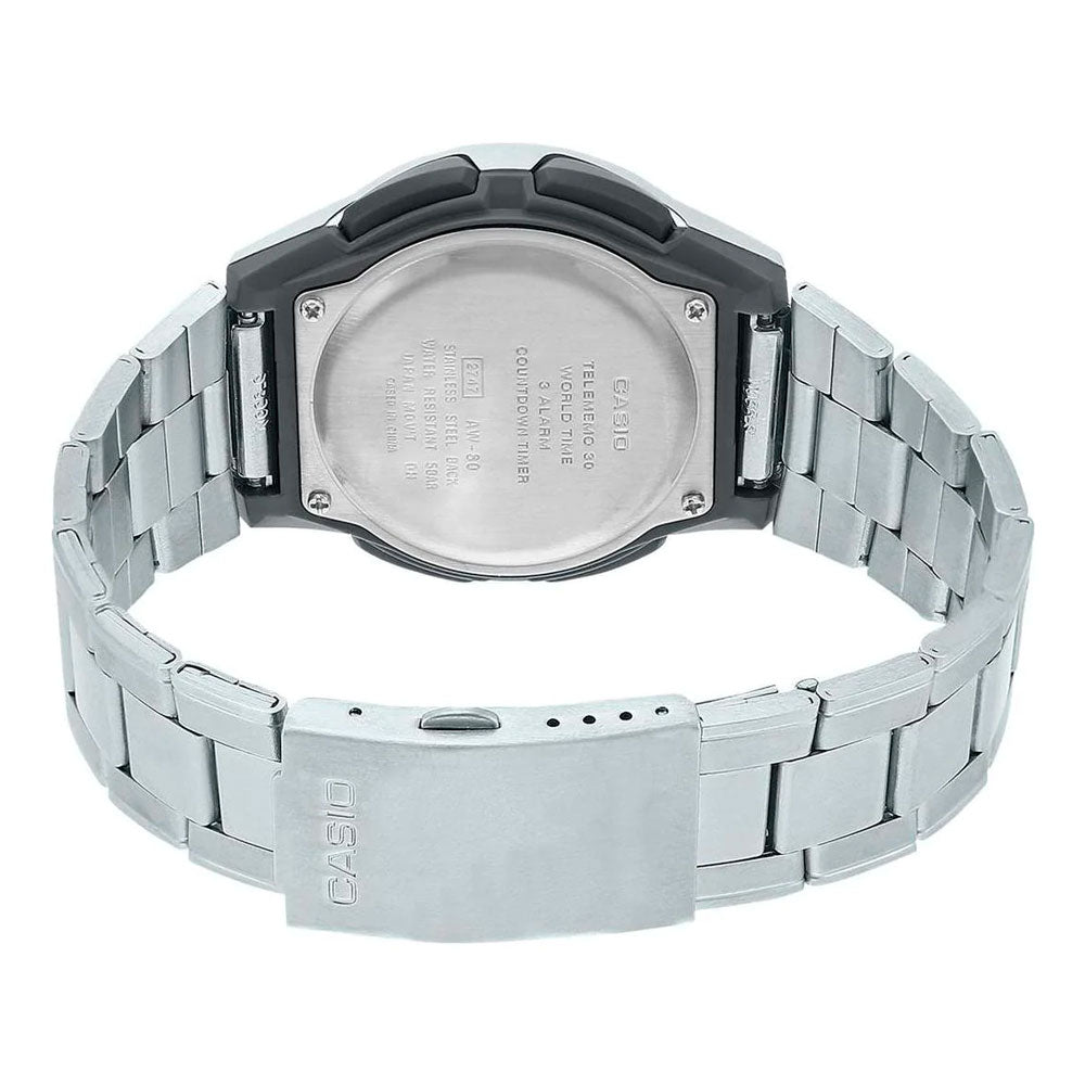 Reloj Casio Análogo/Digital Vintage AW-80D-1AVDF Plateado