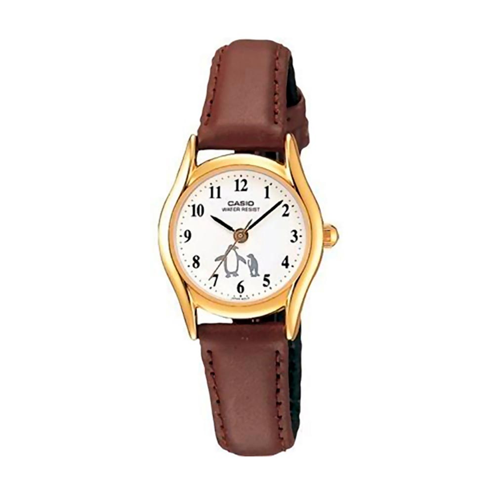 Reloj Casio Análogo LTP-1094Q-7B6 Correa de Cuero Pingüinos