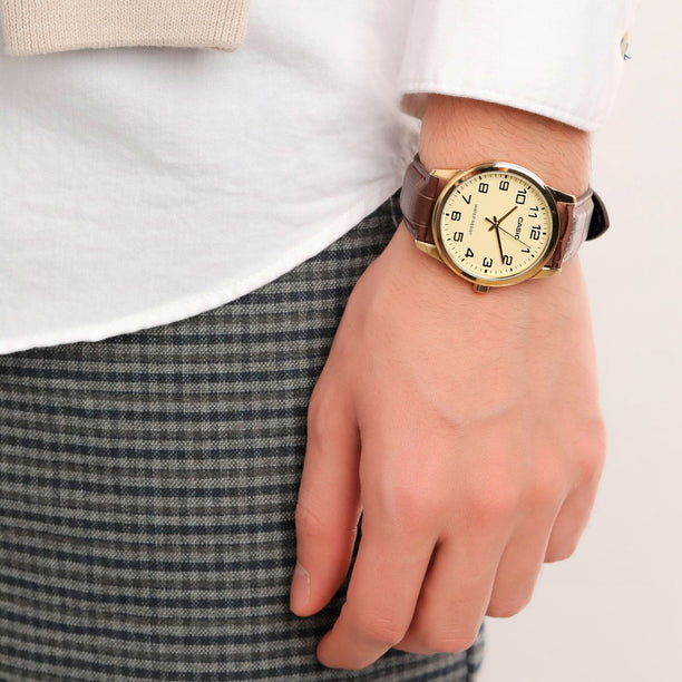 Reloj Casio Análogo MTP-V001GL-9BUDF Correa de Cuero - Dando la Hora