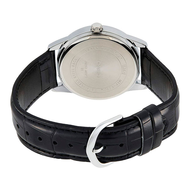 Reloj Casio Análogo MTP-V001L-1BUDF Negro Correa de Cuero - Dando la Hora
