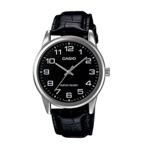 Reloj Casio Análogo MTP-V001L-1BUDF Negro Correa de Cuero - Dando la Hora