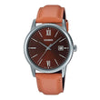 Reloj Casio Análogo MTP-V002L-5B3UDF Rojo Correa de Cuero