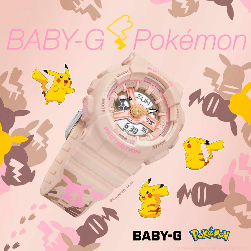 Reloj Casio Baby-G Pikachu BA-110PKC-4ADR Pokemon Mini - Dando la Hora -  Dando La Hora