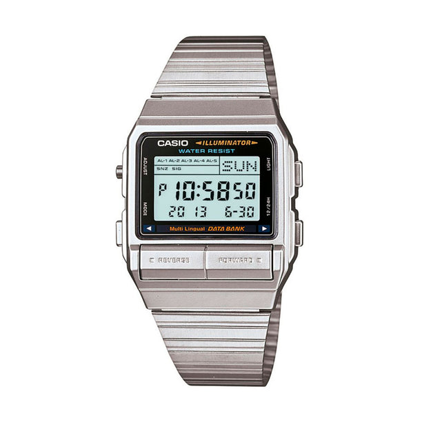 Reloj Casio Databank Vintage DB-380-1DF Plateado