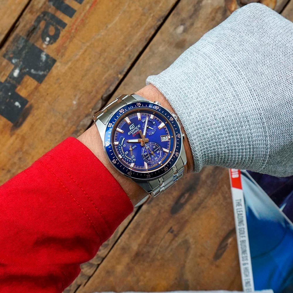 Reloj Casio Edifice EFV-540D-2AVUDF Chronograph Acero - Dando la Hora