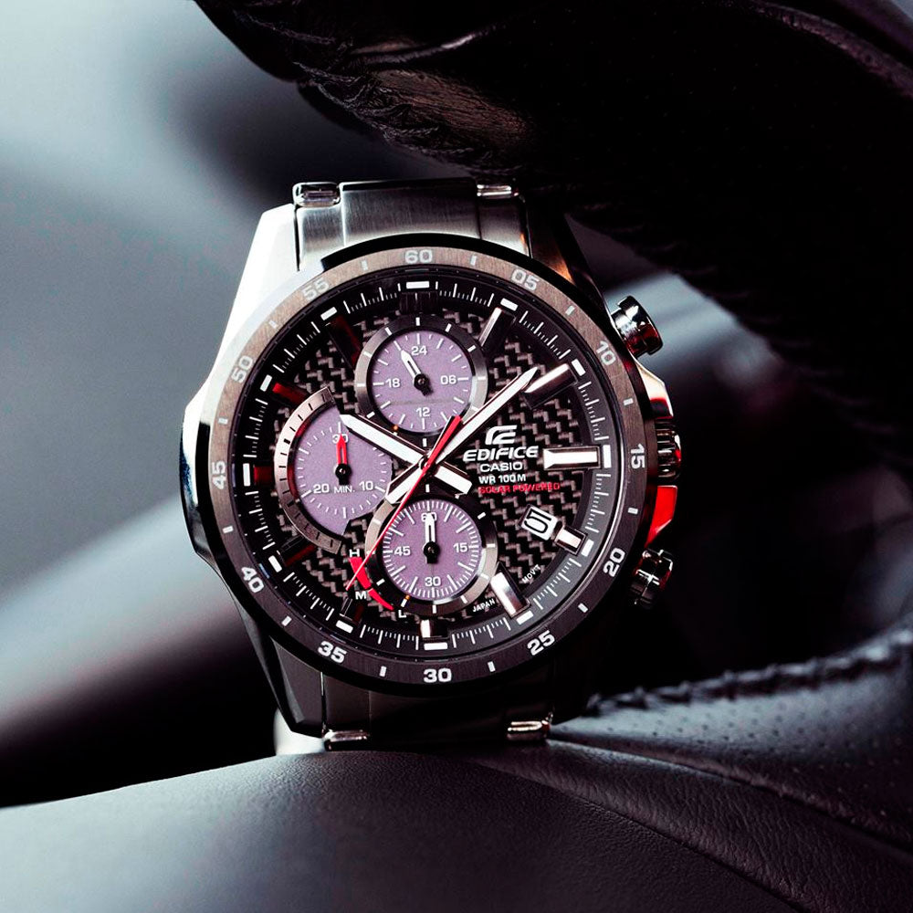 Reloj Casio Edifice EQS-900DB-1AVUDF Tough Solar Dando la Hora