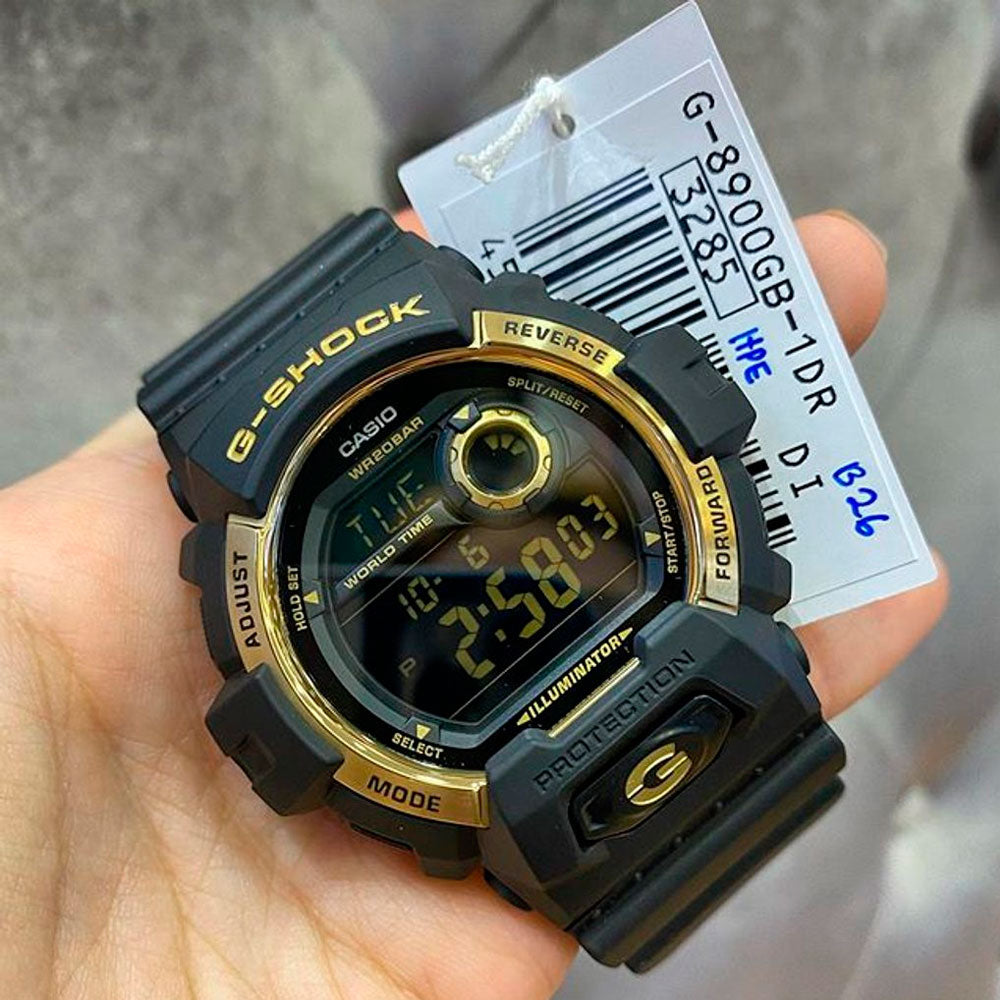 Reloj Casio G-Shock G-8900GB-1DR Negro Dorado- Dando la Hora