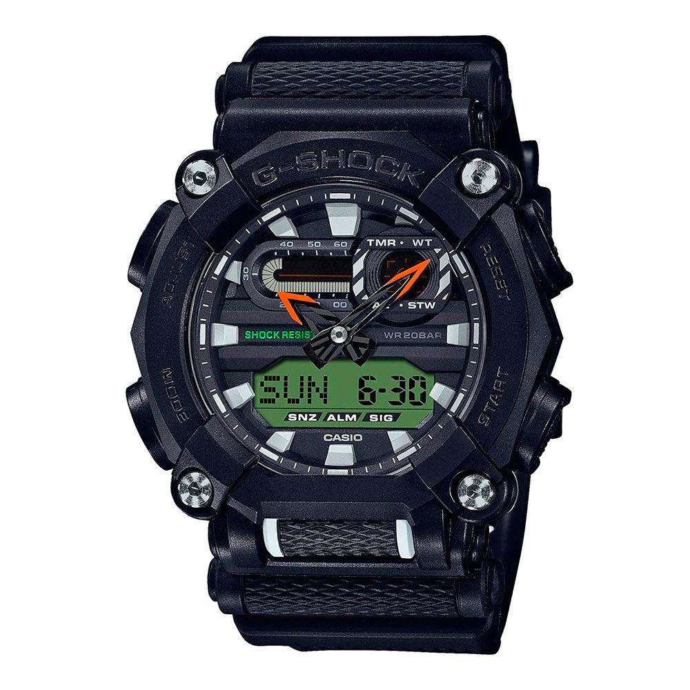 Reloj Casio G-Shock GA-900E-1A3DR Heavy Duty Pantalla Negra - Dando la Hora
