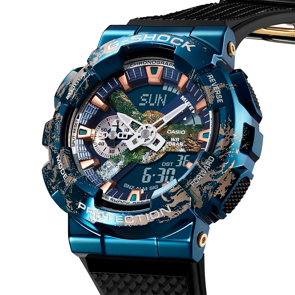 激レアG-RAP Casual-One Walking the Earth Reloj Casio G-Shock GM-110EARTH-1ADR Planet Earth - Dando la Hora