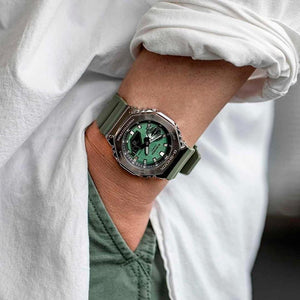 Reloj Casio G-Shock Royal Oak GM-2100B-3ADR Verde - Dando la Hora