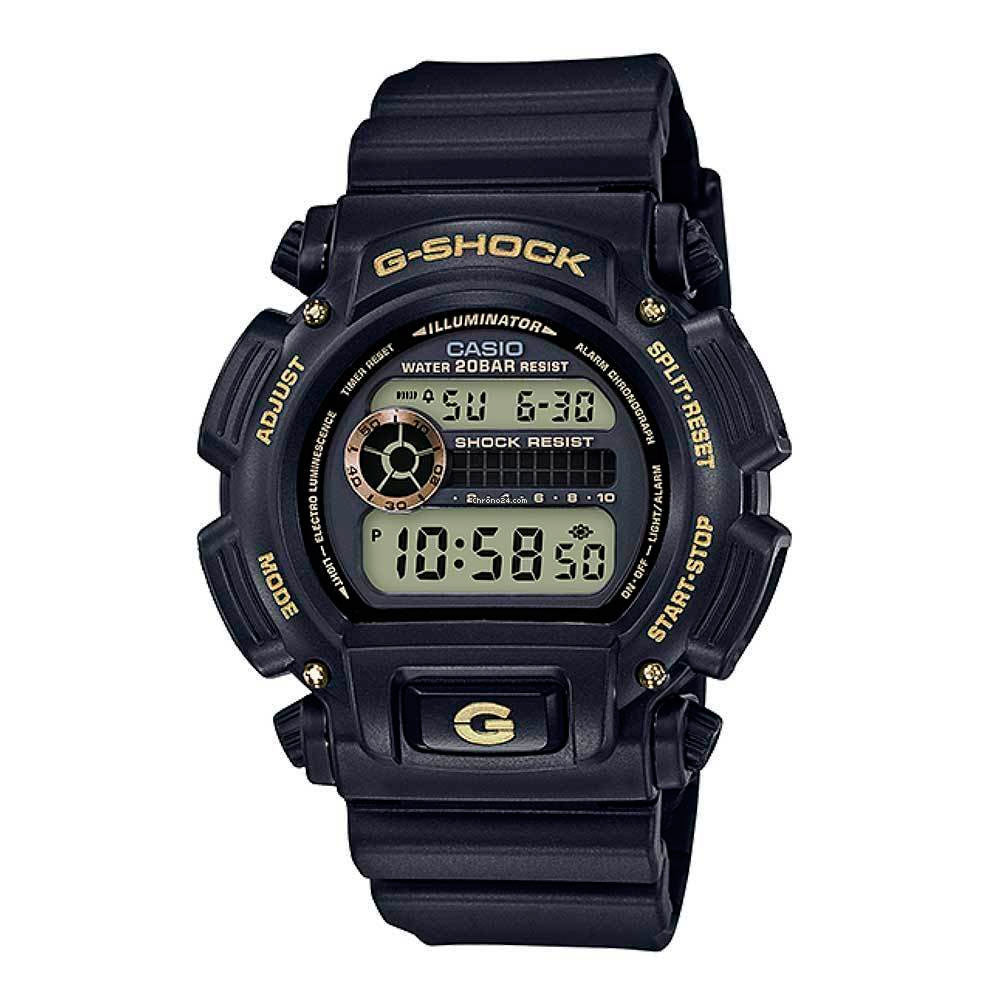 Reloj Casio G-Shock Vintage DW-9052GBX-1A9DR Negro Letras Doradas - Dando la Hora