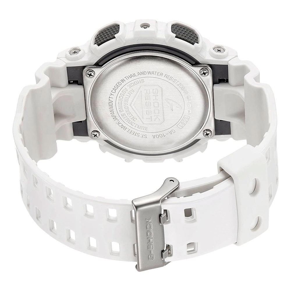 Reloj Casio G-Shock Vintage GA-100A-7A Blanco - Dando la Hora