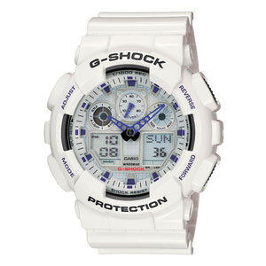 Reloj Casio G-Shock Vintage GA-100A-7A Blanco - Dando la Hora
