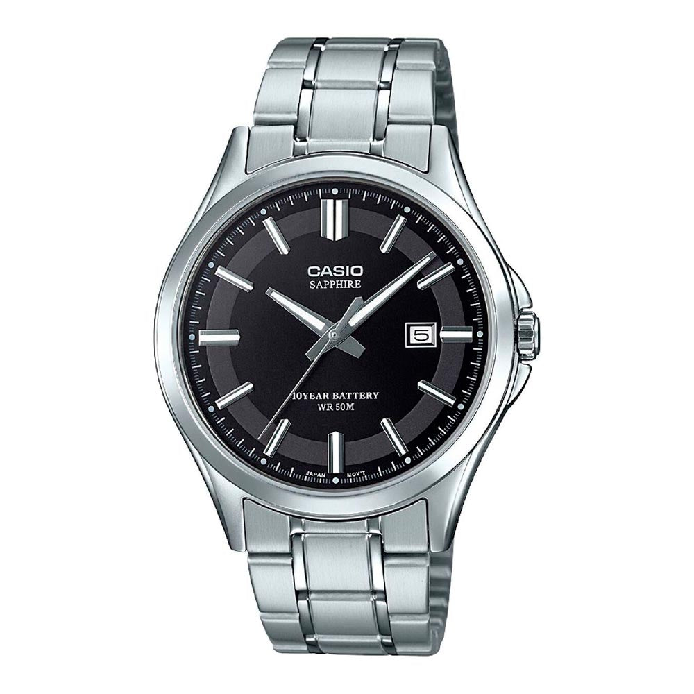 Reloj Casio Sapphire Análogo MTS-100D-1AVDF Acero - Dando la Hora