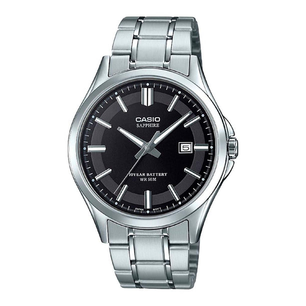 Reloj Casio Sapphire Análogo MTS-100D-1AVDF Acero - Dando la Hora