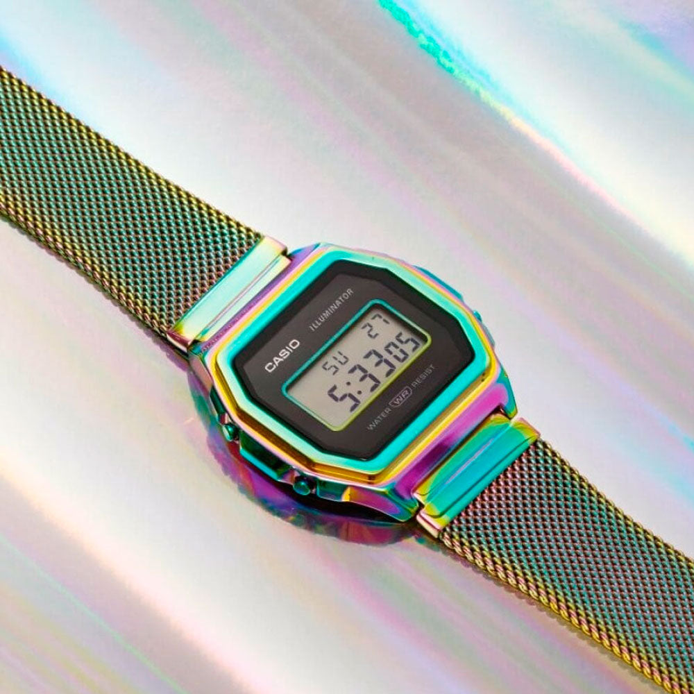 Reloj Casio Vintage A-1000RBW-1DR Metálica Tornasol - Dando la Hora