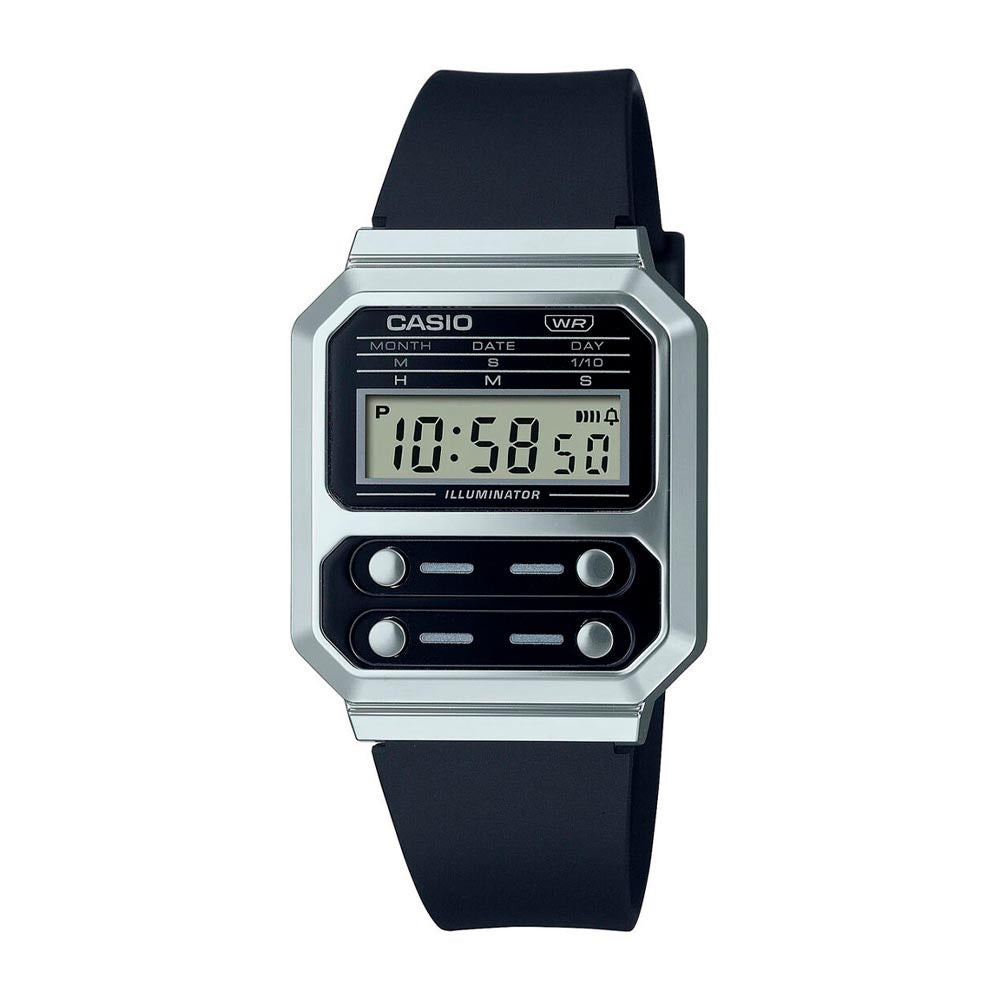Reloj Casio Vintage A100WEF-1ADF Alien F-100 Plateado - Dando la Hora ...