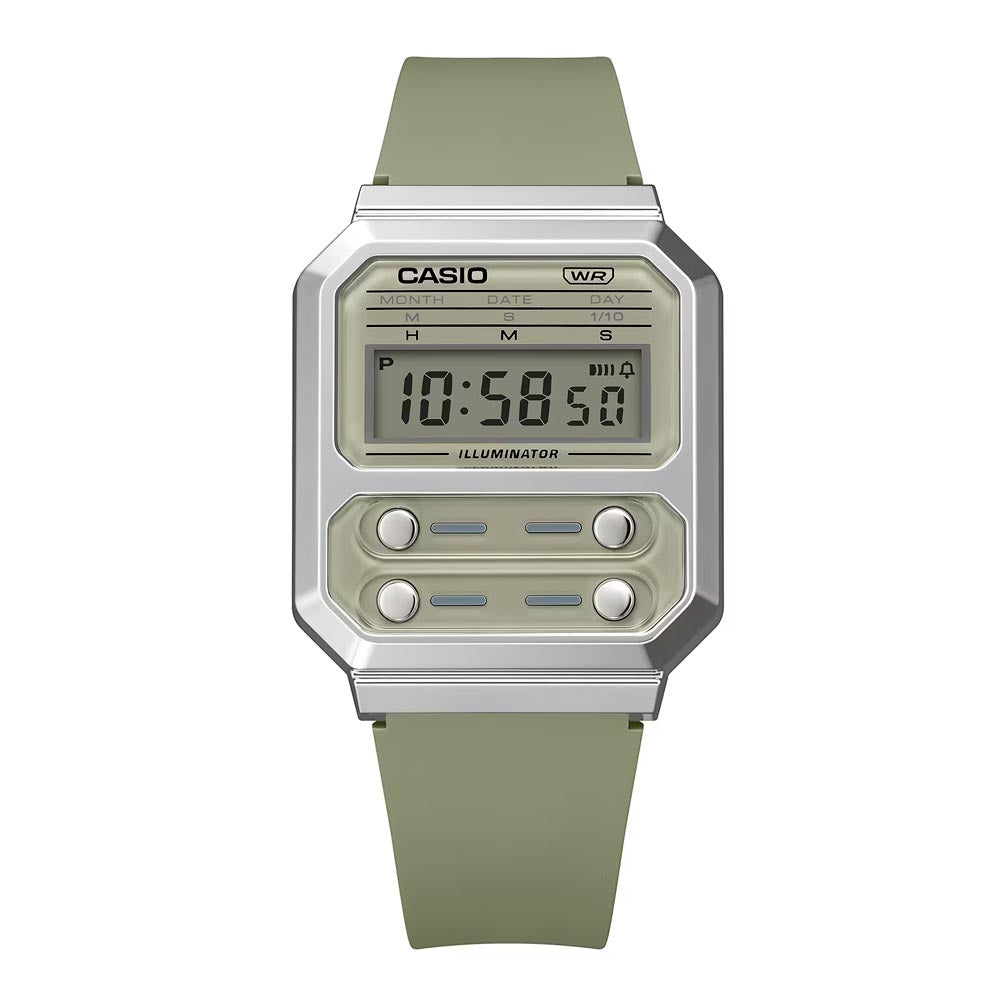 Reloj Casio Vintage A100WEF-3ADF Alien F-100 Plateado - Dando la Hora