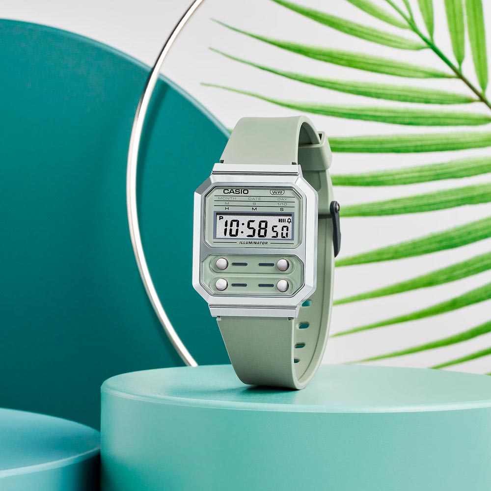 Reloj Casio Vintage A100WEF-3ADF Alien F-100 Plateado - Dando la Hora