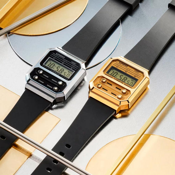 Reloj Casio Vintage A100WEFG-9ADF Alien F-100 Plateado - Dando la Hora