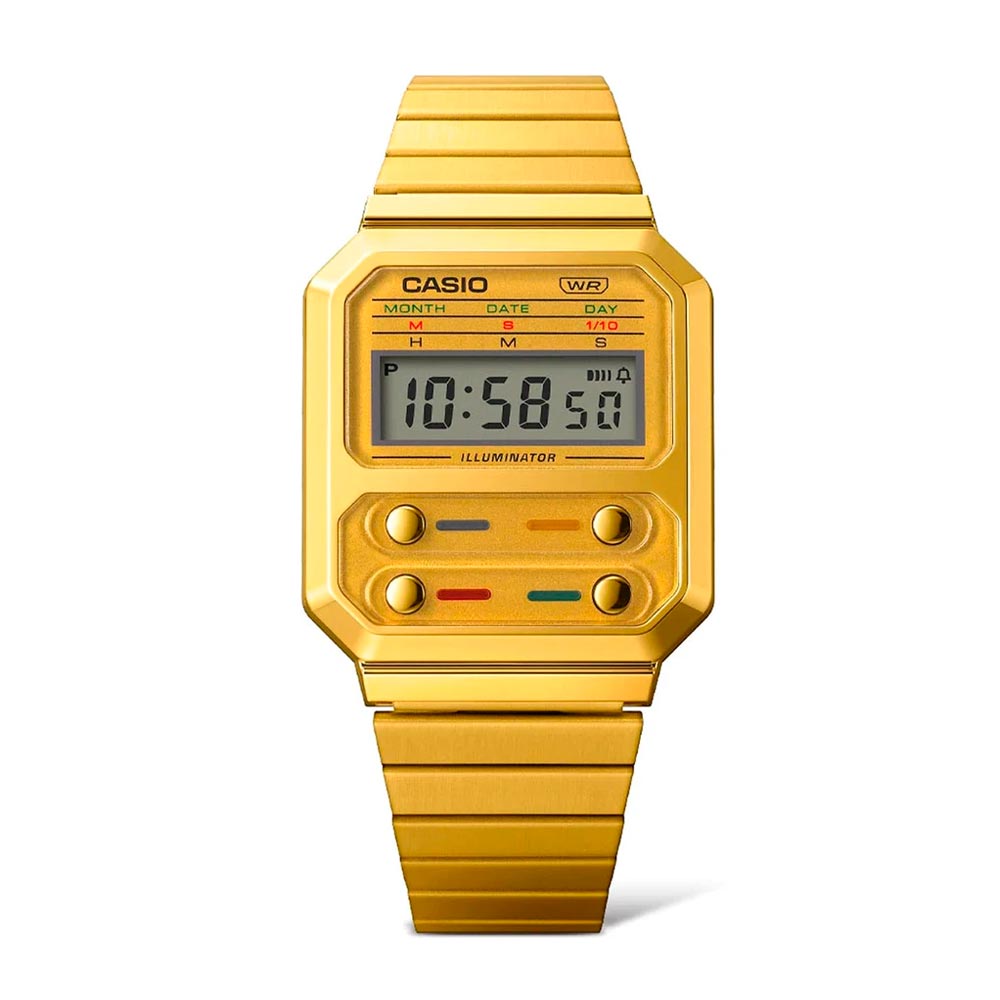 Reloj Casio Vintage A100WEG-9ADF Alien F-100 Dorado - Dando la Hora ...
