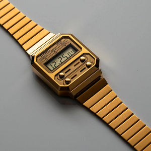 Reloj Casio Vintage A100WEG-9ADF Alien F-100 Dorado - Dando la Hora