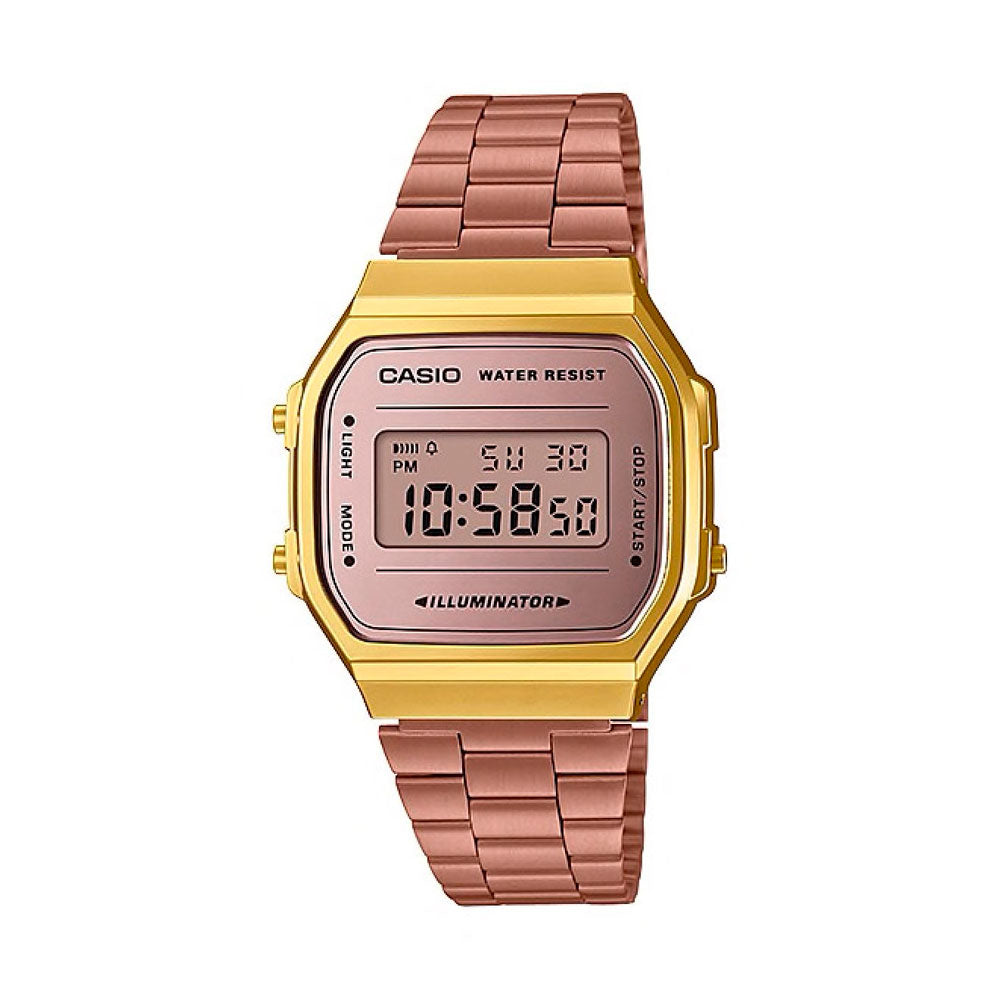 Reloj Casio Vintage A168WECM-5DF Rosado / Dorado