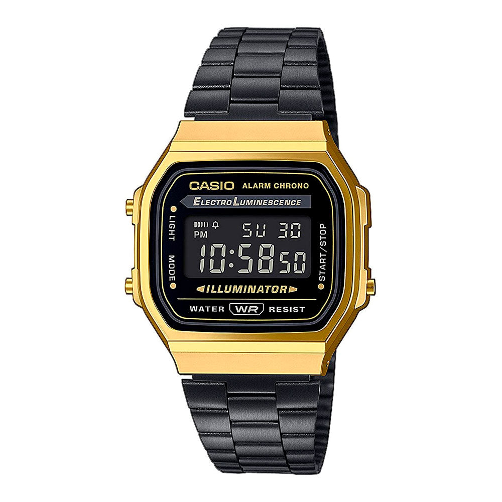 Reloj Casio Vintage A168WEGB-1BDF Electroluminescence Dorado Negro