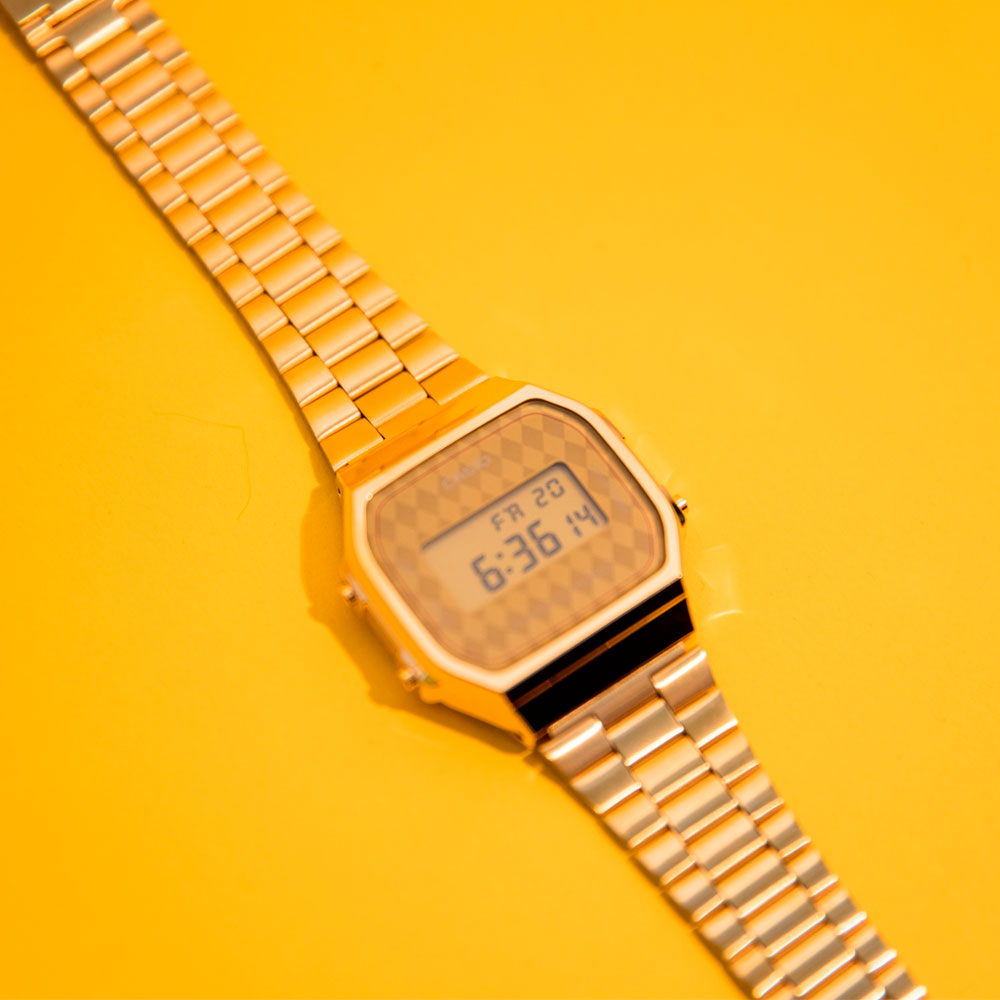 copy of Reloj Casio digital dorado vintage rombos