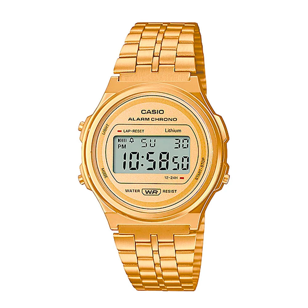 Reloj Casio Vintage A171WEG-9ADF Circular Dorado - Dando la Hora