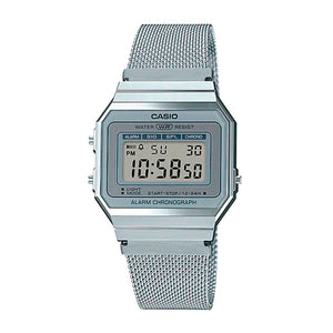 Reloj Casio Vintage A700WM-7ADF Plateado Milanese Slim - Dando la Hora