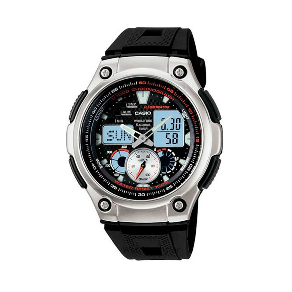 Reloj Casio Vintage AQ-190W-1AVDF Chronograph NOS - Dando la Hora