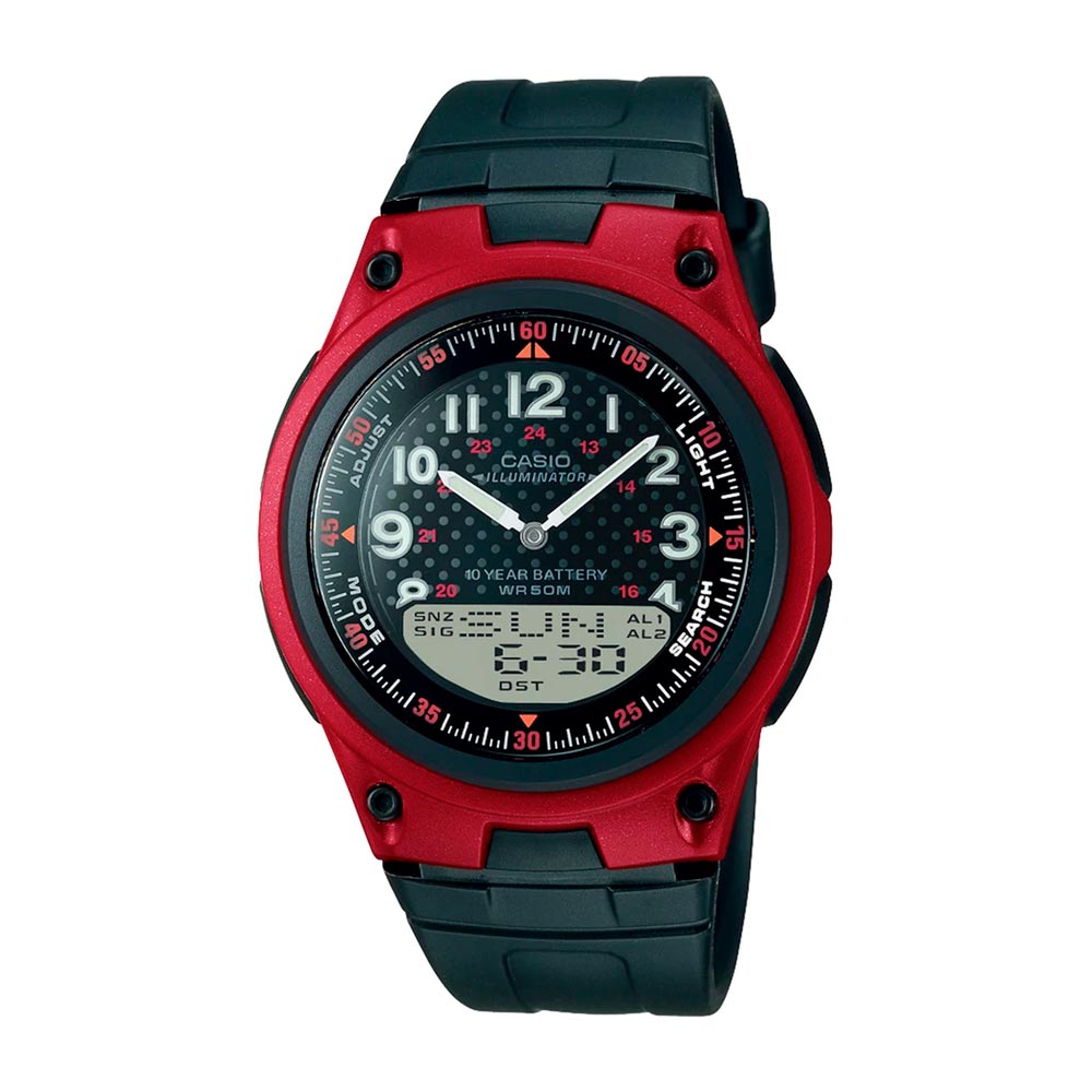 Reloj Casio Análogo-Digital Vintage AW-80-4BVDF Rojo