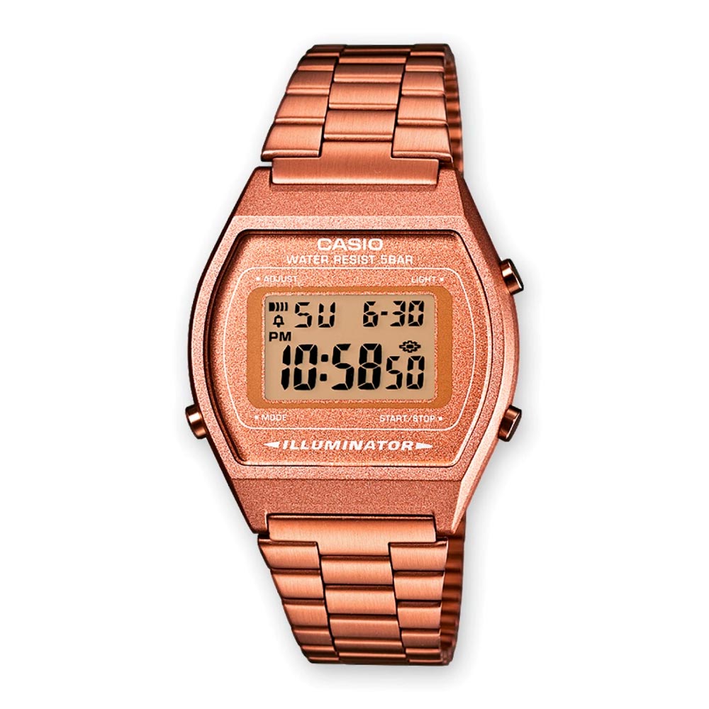 Reloj Vintage B-640WC-5ADF Rosado Metálico - Dando la Hora - Dando La