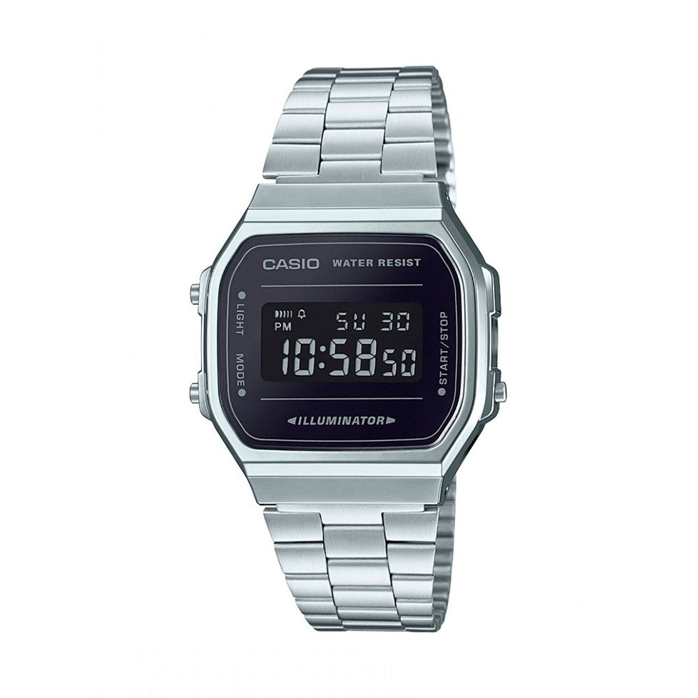 Reloj Vintage Casio A168WEM-1DF Digital Metálico Morado/Negro