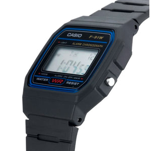 Reloj Casio Vintage F-91W-1DG Azul/Negro - Dando la Hora