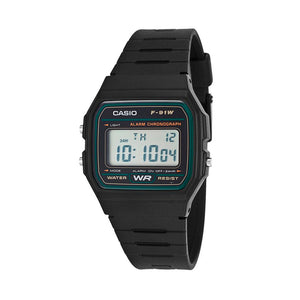 Reloj Casio Vintage F-91W-3SDG Clásico Líneas Verde - Dando la Hora
