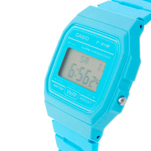 Reloj Casio Vintage F-91WC-2A Celeste Digital