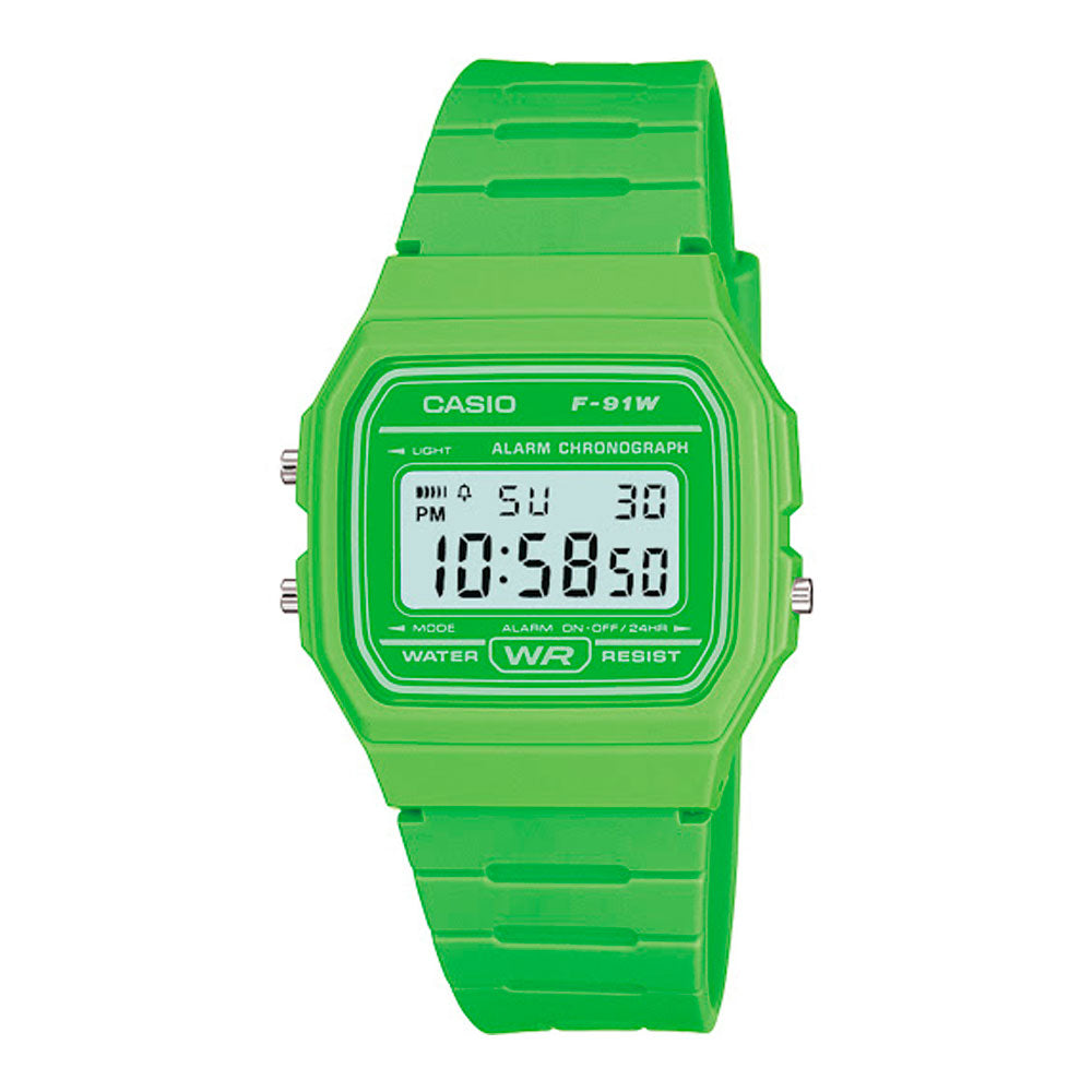 Reloj Casio Vintage F-91WC-3AEF Verde Digital  - Dando la Hora