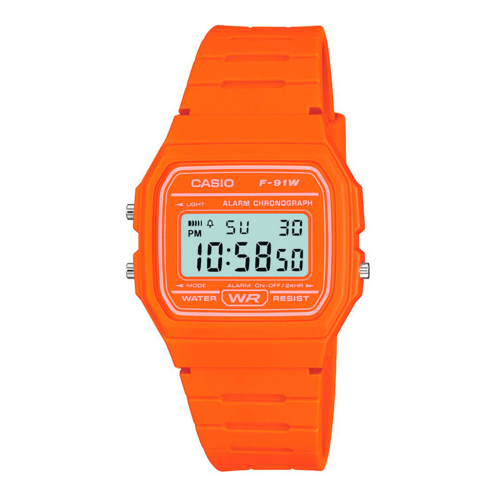 Reloj Casio Vintage F-91WC-4A2EF Naranjo Digital - Dando la Hora