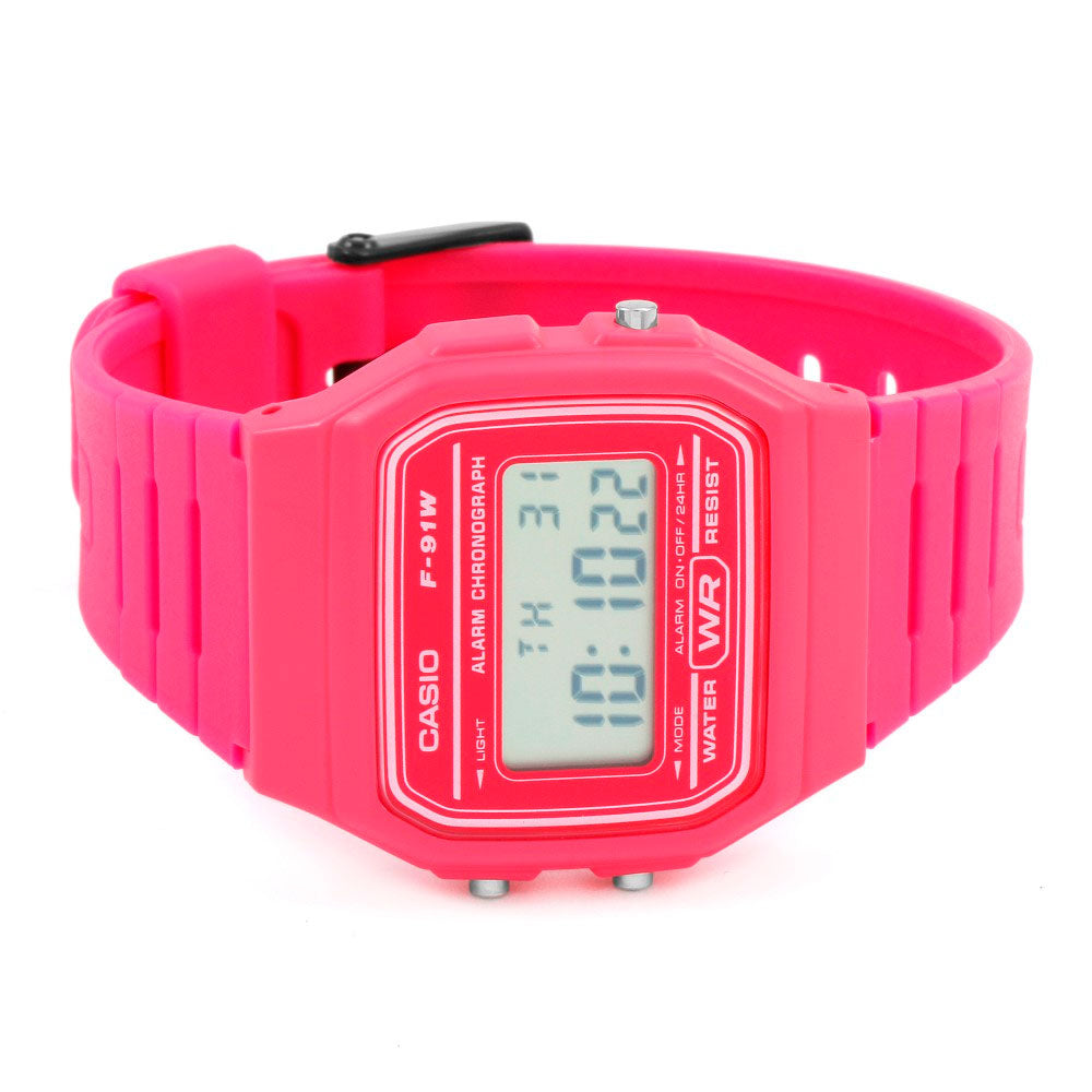 Reloj Casio Vintage F-91WC-4AEF Fucsia Digital - Dando la Hora