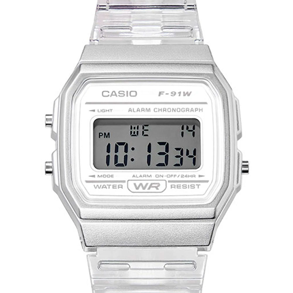 Reloj Casio Vintage F-91WS-4D Rosado Transparente - Dando la Hora - Dando  La Hora