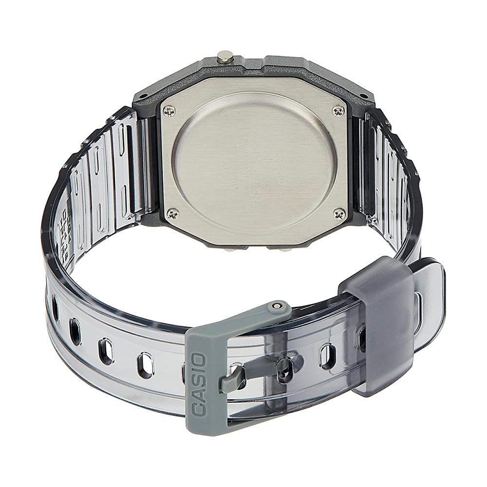 Reloj Casio Vintage F-91WS-8DF Gris Transparente - Dando la Hora