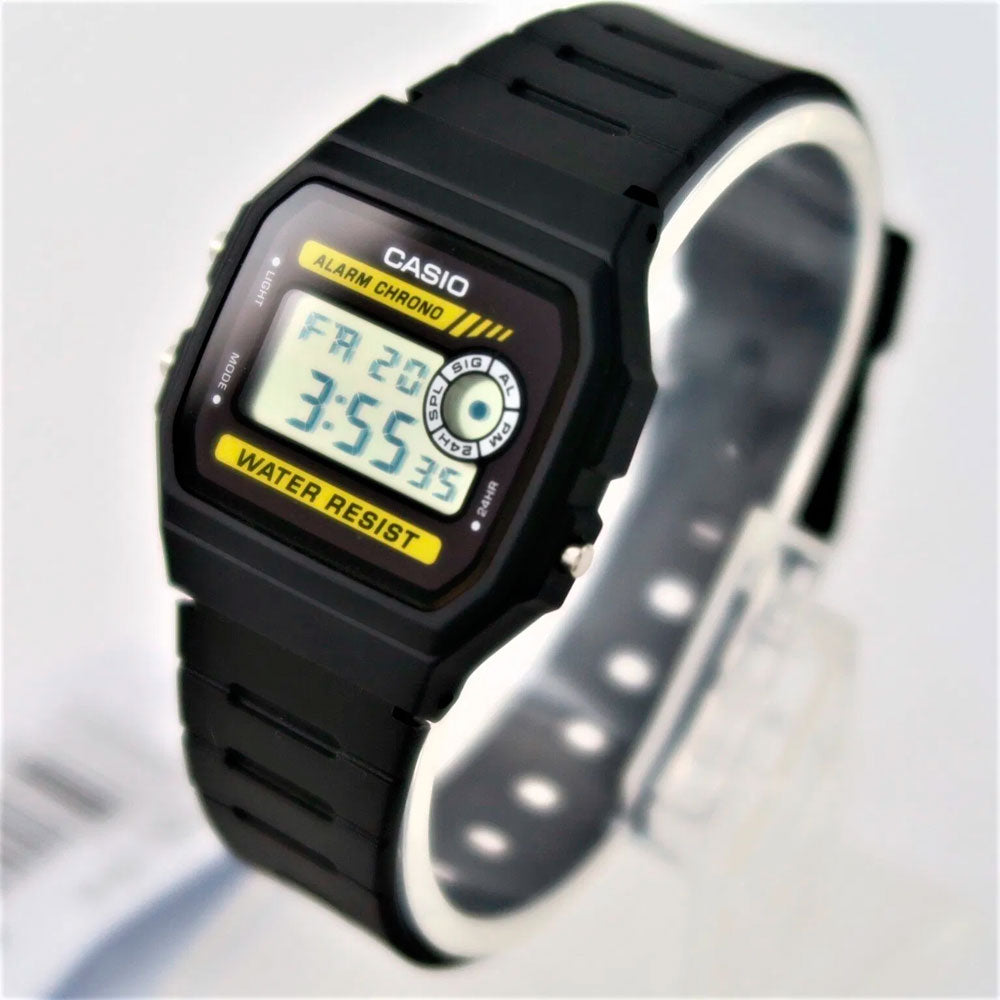 Reloj Casio Vintage F-94WA-9DG Franjas Amarillas