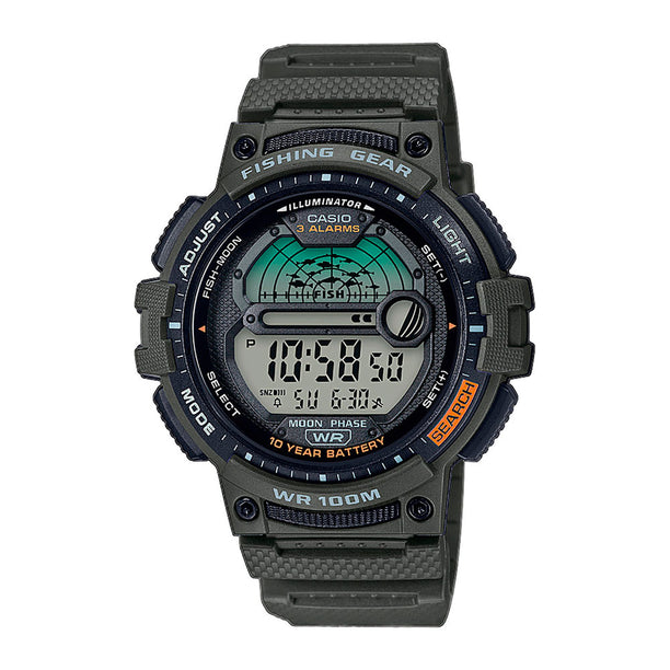 Reloj Casio Vintage Fishing Gear WS-1200H-3AVCF Verde - Dando la Hora