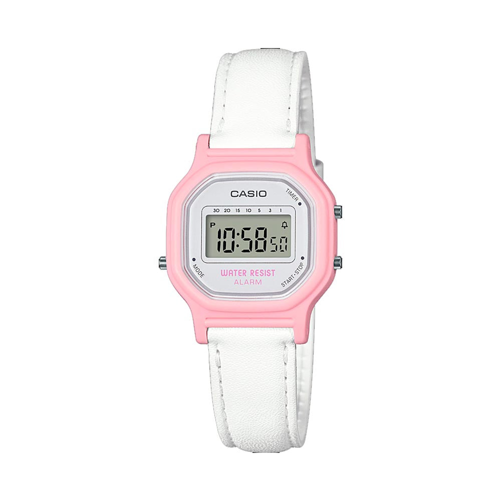 Reloj Casio Vintage LA-11WL-4A Rosado Cuero - Dando la Hora