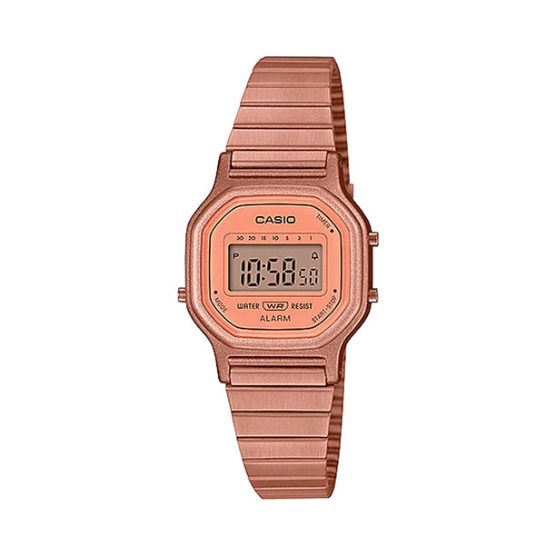 Reloj Casio Vintage LA-11WR-5ADF Rosado Metálico- Dando la Hora