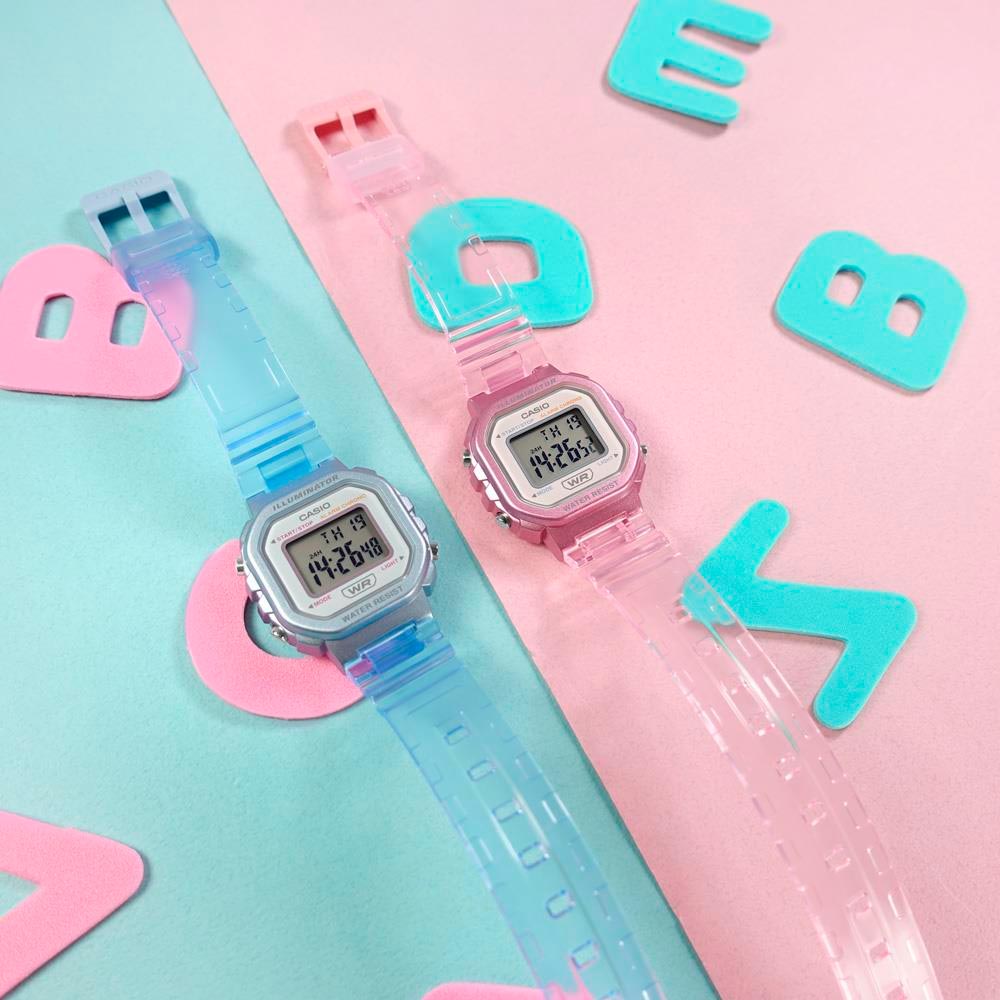 Reloj casio sales rosa transparente